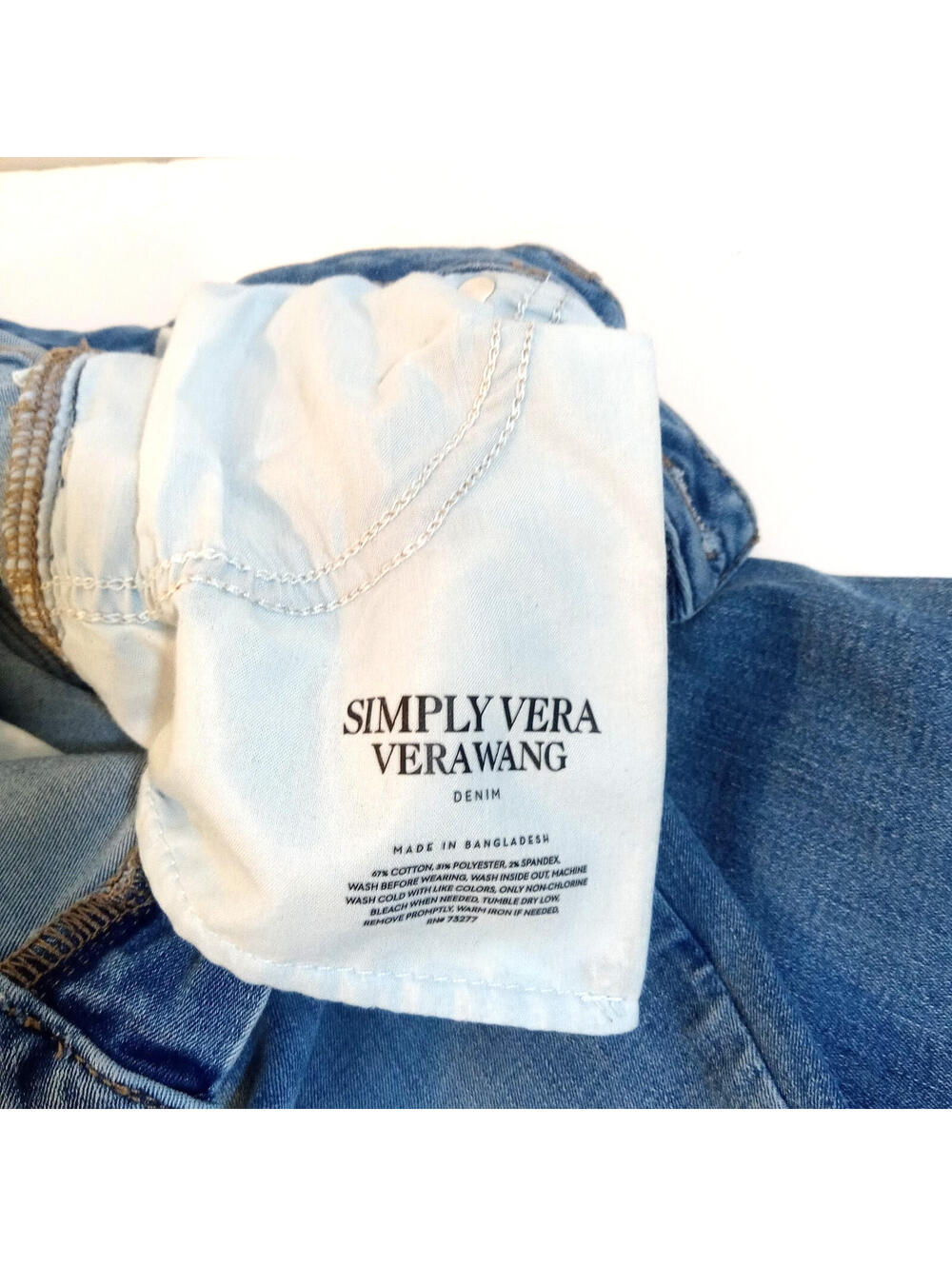 Simply Vera Wang Y2K Skinny Light Denim Jeans Girls 6PS Blue Classic Comfy Fit - Picture 4 of 9